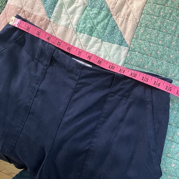 1. State Pants Womens M Navy Blue Wide Leg Cropped Culotte Coastal Boho Nautical - Picture 6 of 9